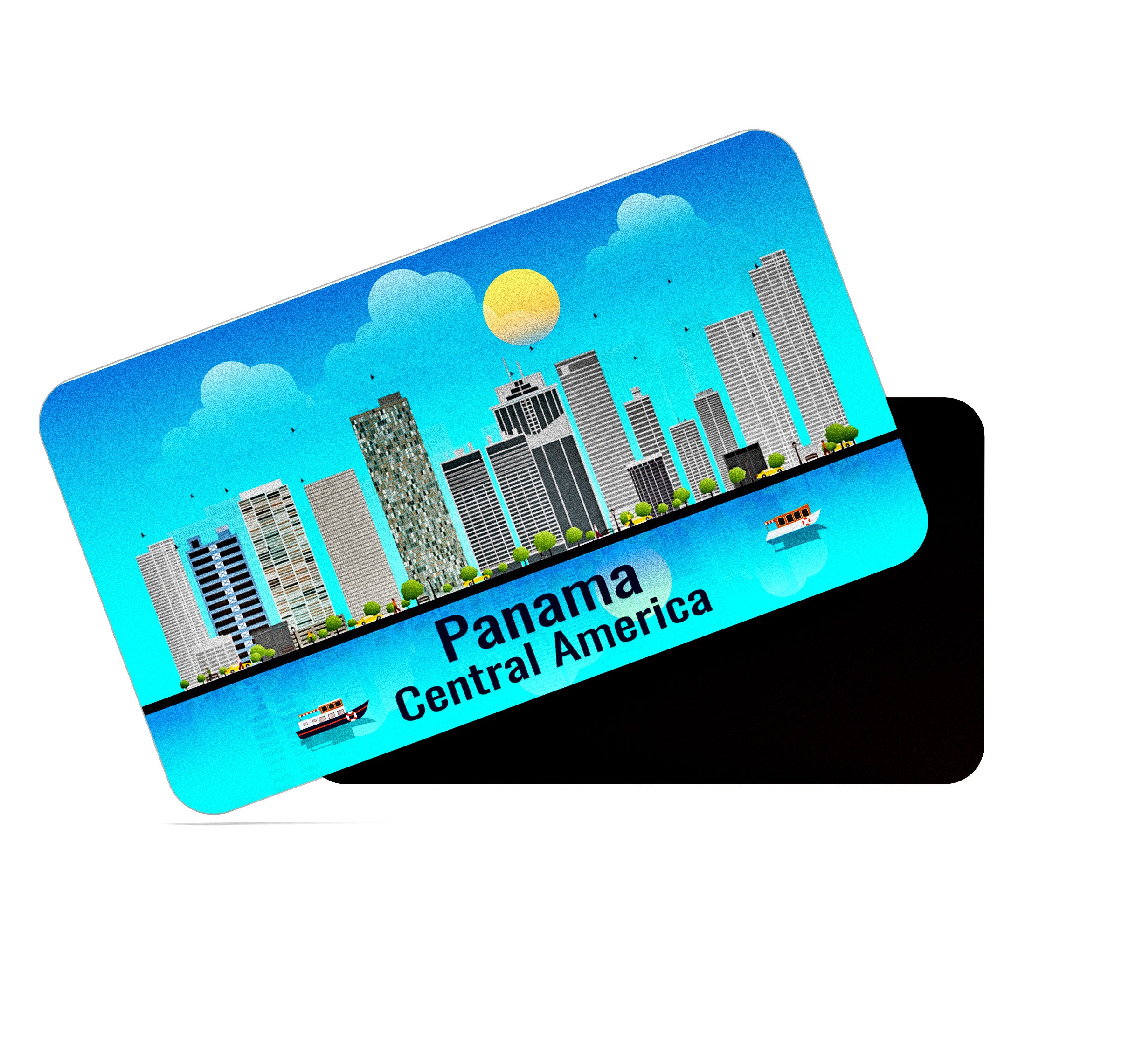 dhcrafts Rectangular Fridge Magnet Blue Central America Panama Design Pack of 1 (8.6cm x 5.4cm)